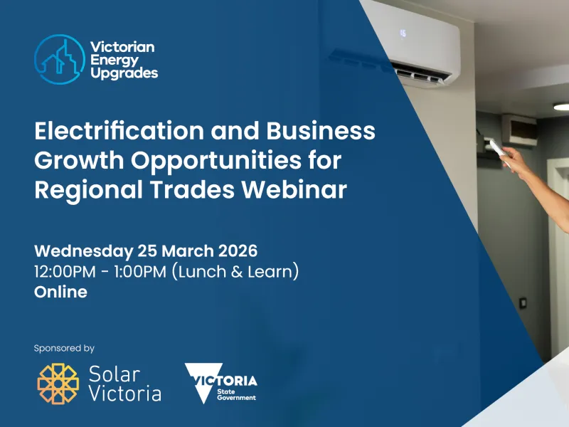 Electrification and Business Growth Opportunities for Regional Trades Webinar
